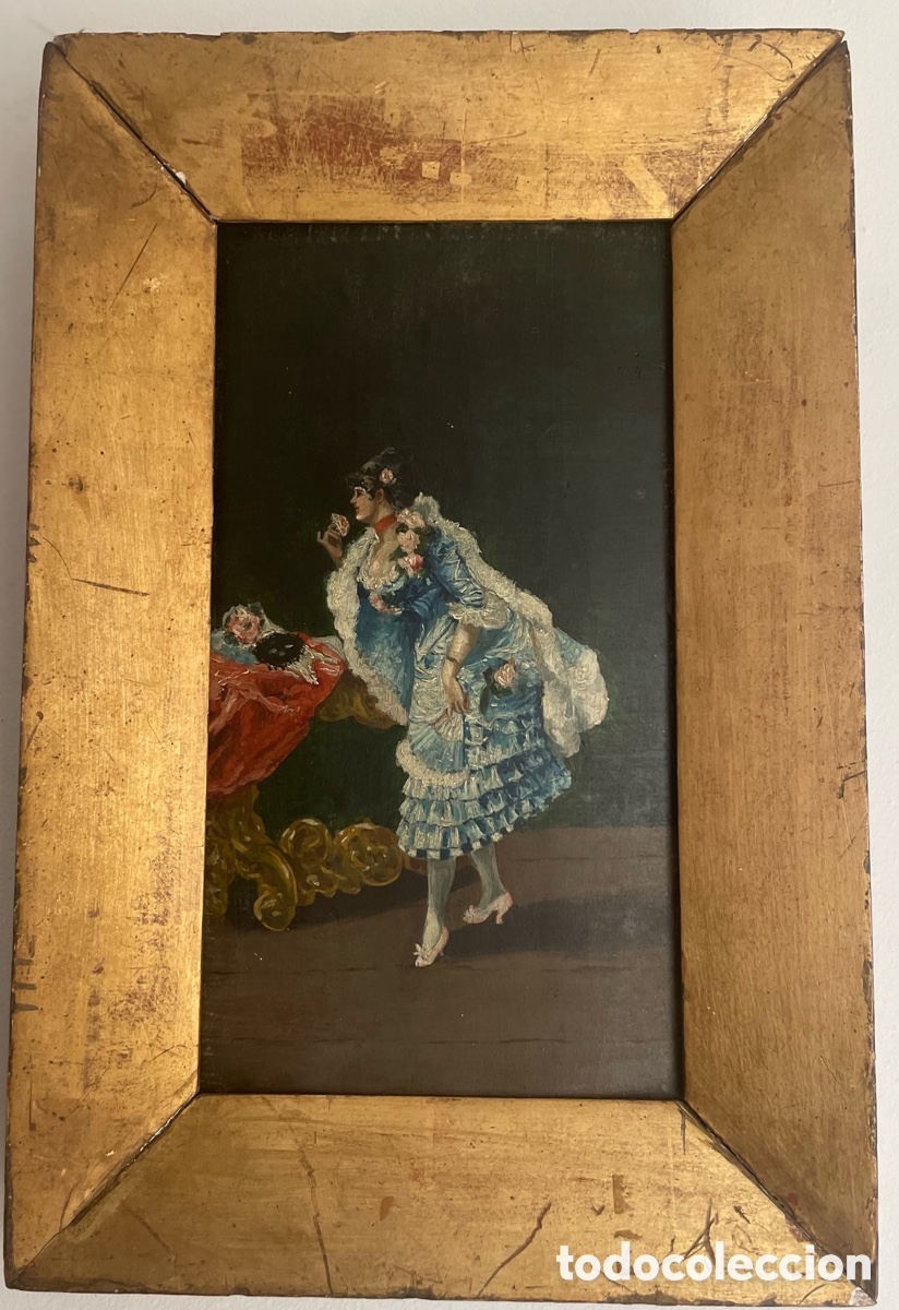 Arte: Cuadro antiguo enmarcado - Foto 1