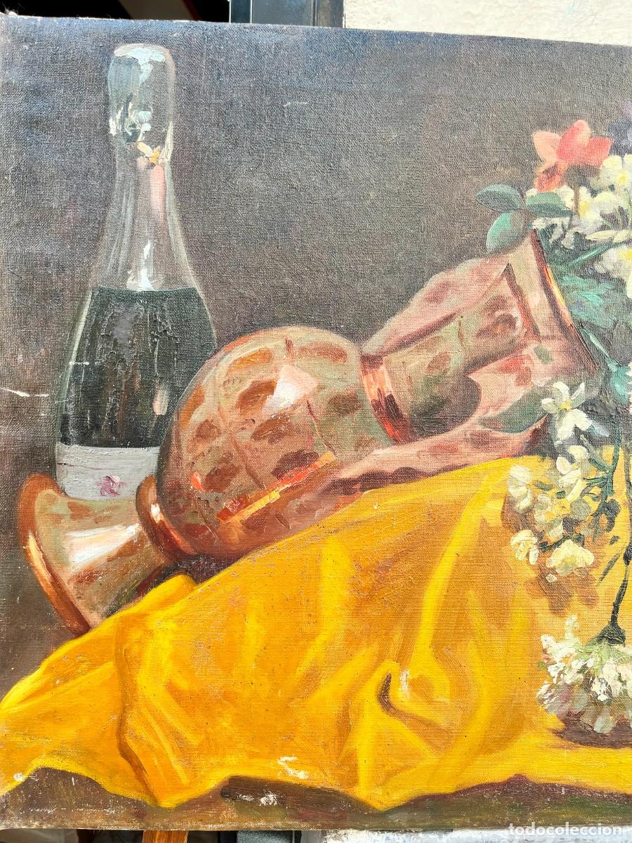 Arte: Bodegon Lienzo Con Flores - Foto 2