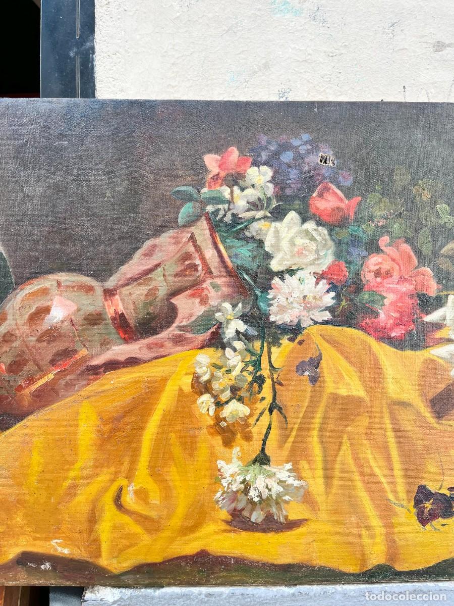 Arte: Bodegon Lienzo Con Flores - Foto 3
