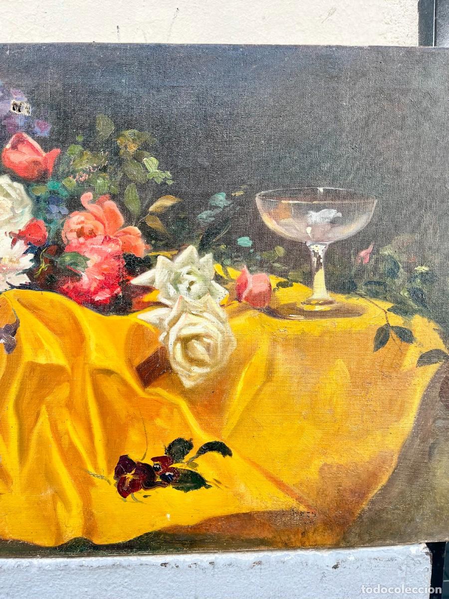 Arte: Bodegon Lienzo Con Flores - Foto 5