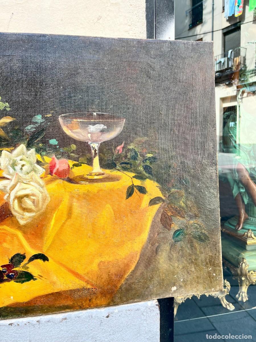 Arte: Bodegon Lienzo Con Flores - Foto 6