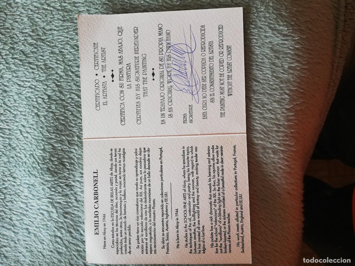 Arte: Cuadro original de Emilio Carbonell con certificado - Foto 5