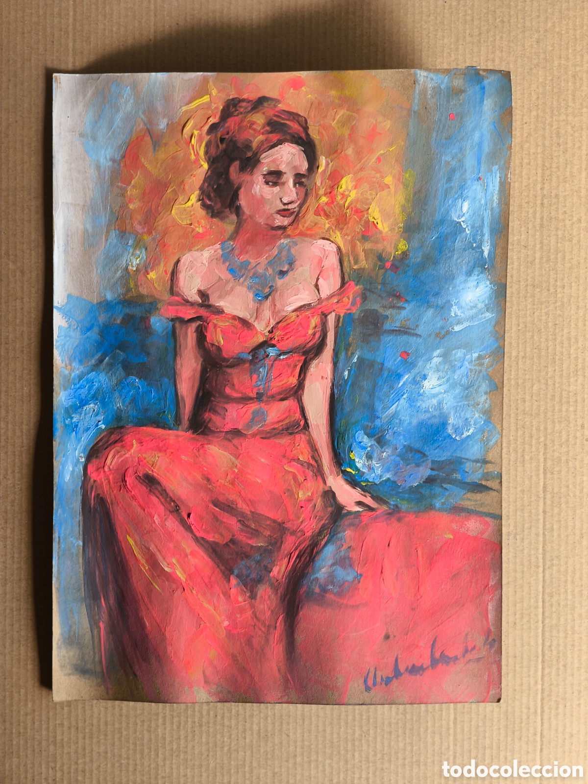 Arte: Chica de rojo ( art )