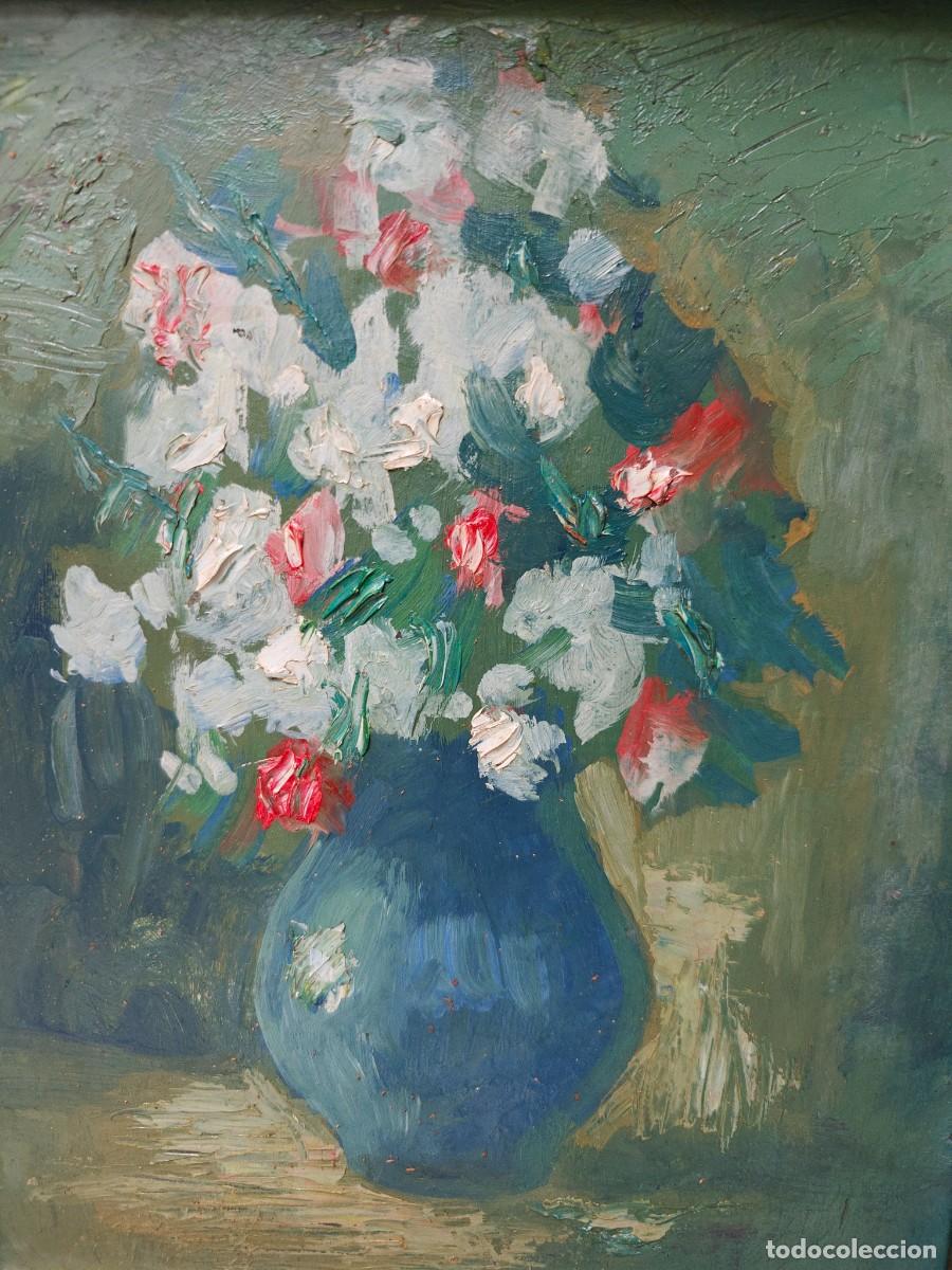 Arte: Cuadro de flores siglo XIX - Foto 2