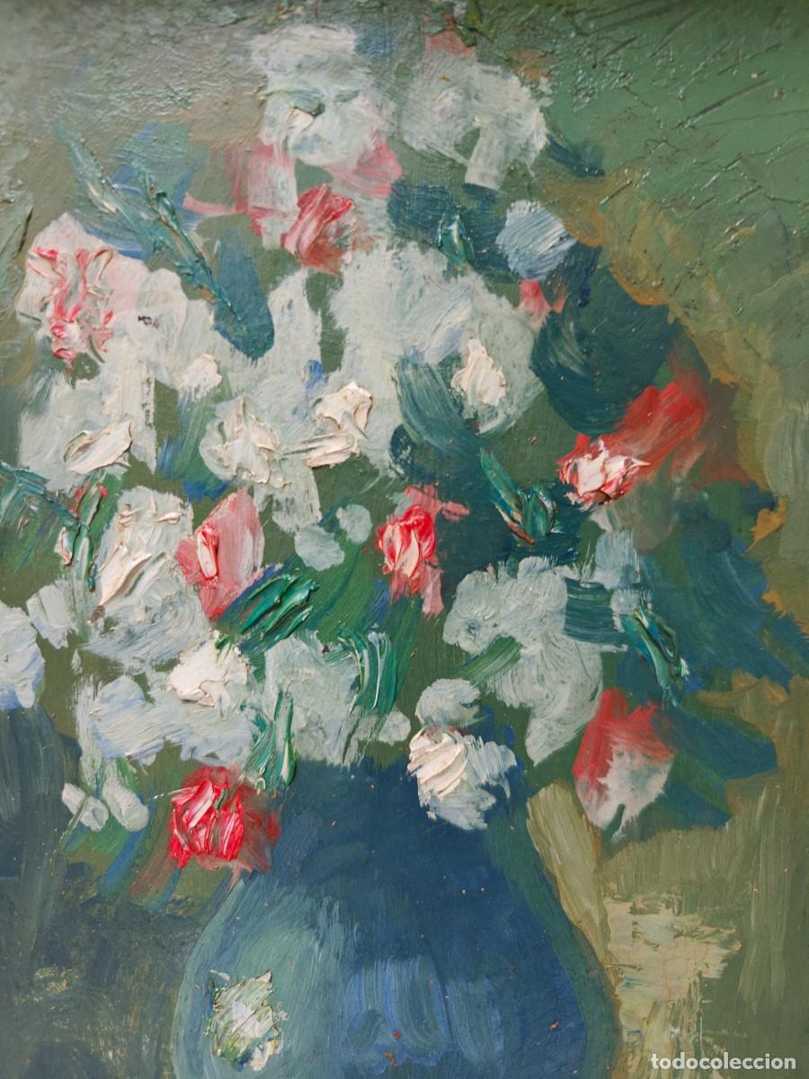Arte: Cuadro de flores siglo XIX - Foto 3