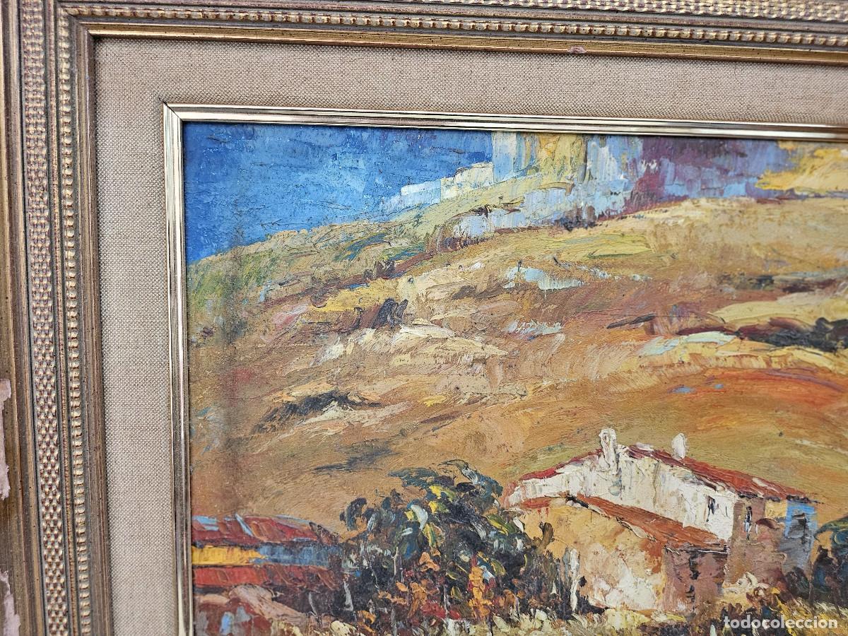 Arte: cuadro al oleo pisaje y casas - Foto 5