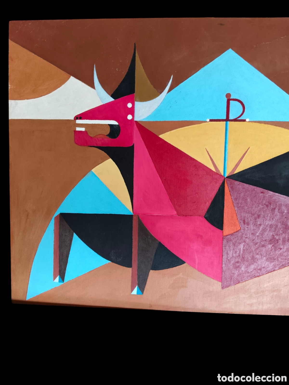 Arte: Cuadro Pintura Torro Abstracto - Foto 3