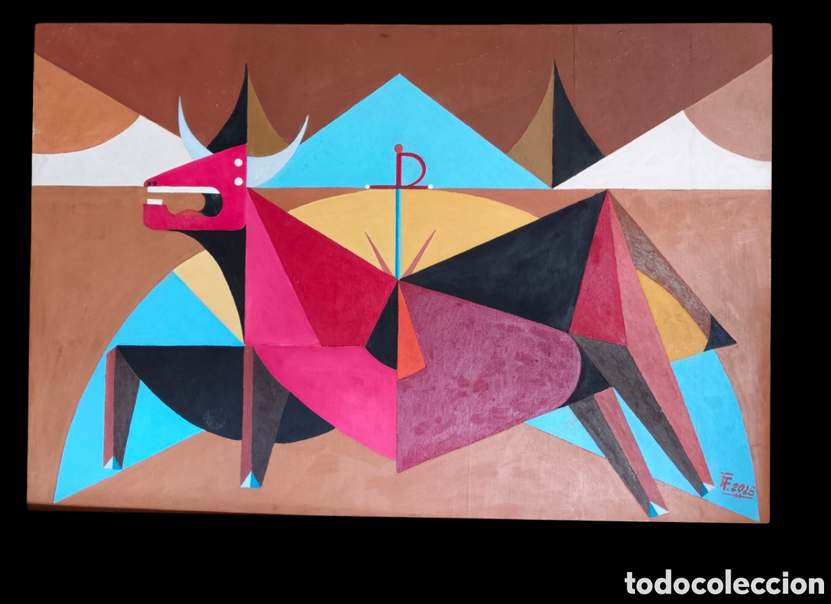 Arte: Cuadro Pintura Torro Abstracto - Foto 1
