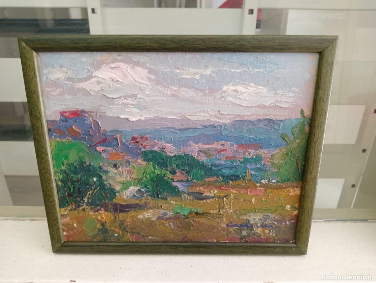 Arte: &Oacute;leo sobre tabla del pintor Ram&oacute;n Clap&eacute;s Vila - Foto 1