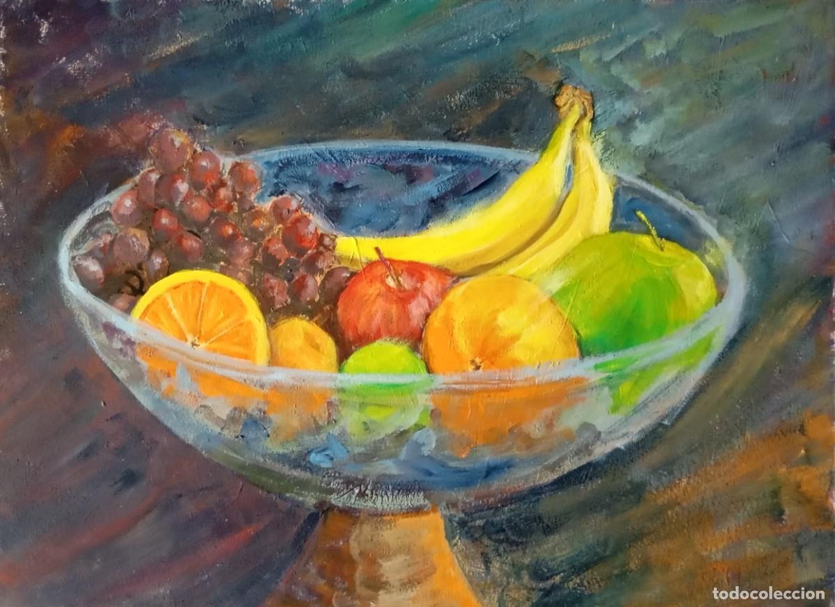 Arte: Bodeg&oacute;n de frutas. Acr&iacute;lico sobre tabla - Foto 1