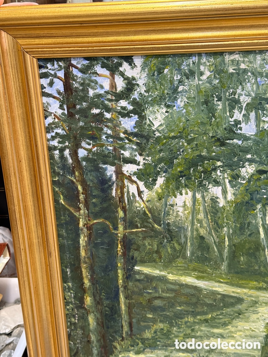 Arte: &Oacute;leo sobre lienzo firma a identificar - Foto 2