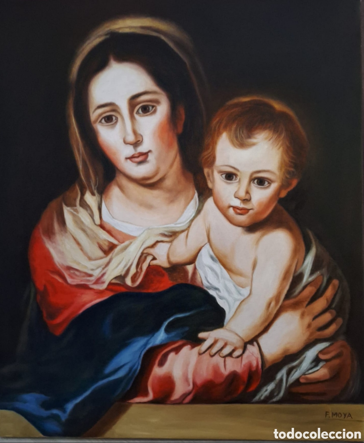 Arte: Pintura religiosa Virgen - Foto 1