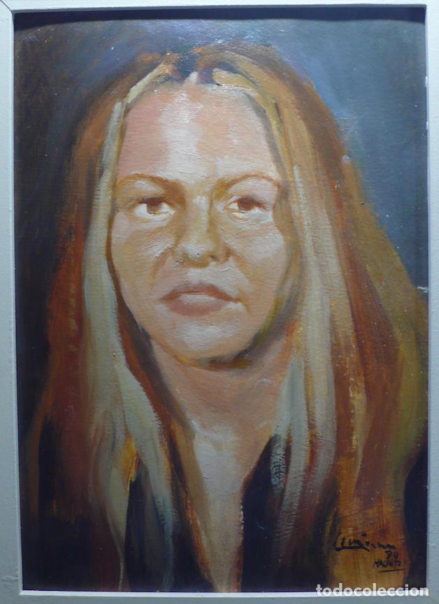 Arte: PINTURA OLEO DE ROSTRO DE MUJER - Foto 2