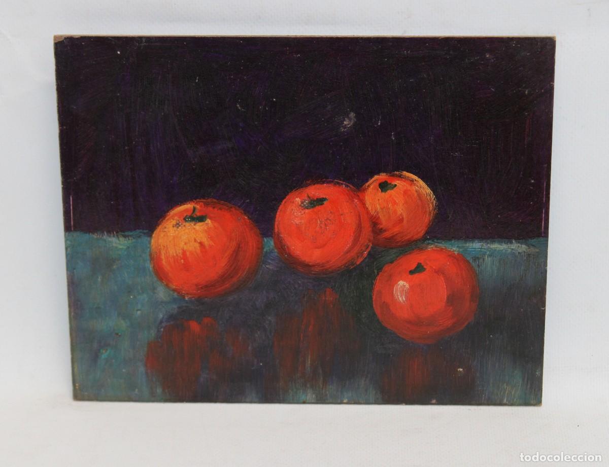 Arte: ANONIMO. OLEO SOBRE TABLEX. BODEGON DE FRUTAS - Foto 1