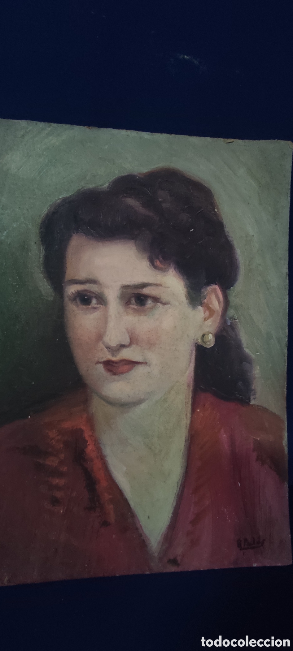 Arte: Cuadro, Retrato el Oleo Palos? - Foto 3