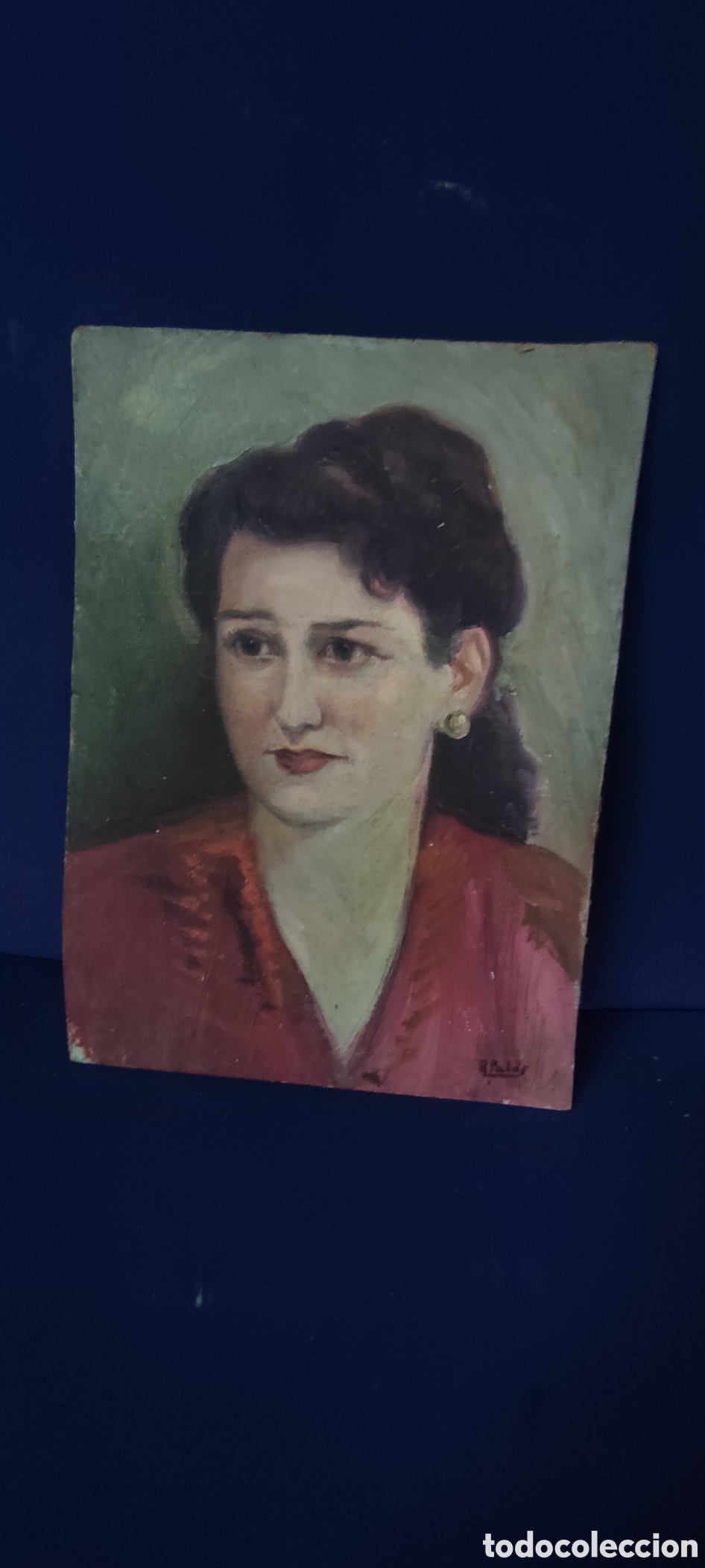Arte: Cuadro, Retrato el Oleo Palos? - Foto 5
