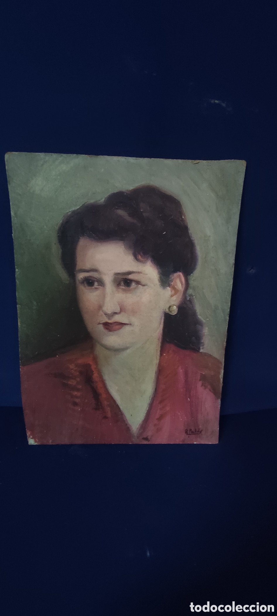 Arte: Cuadro, Retrato el Oleo Palos? - Foto 7
