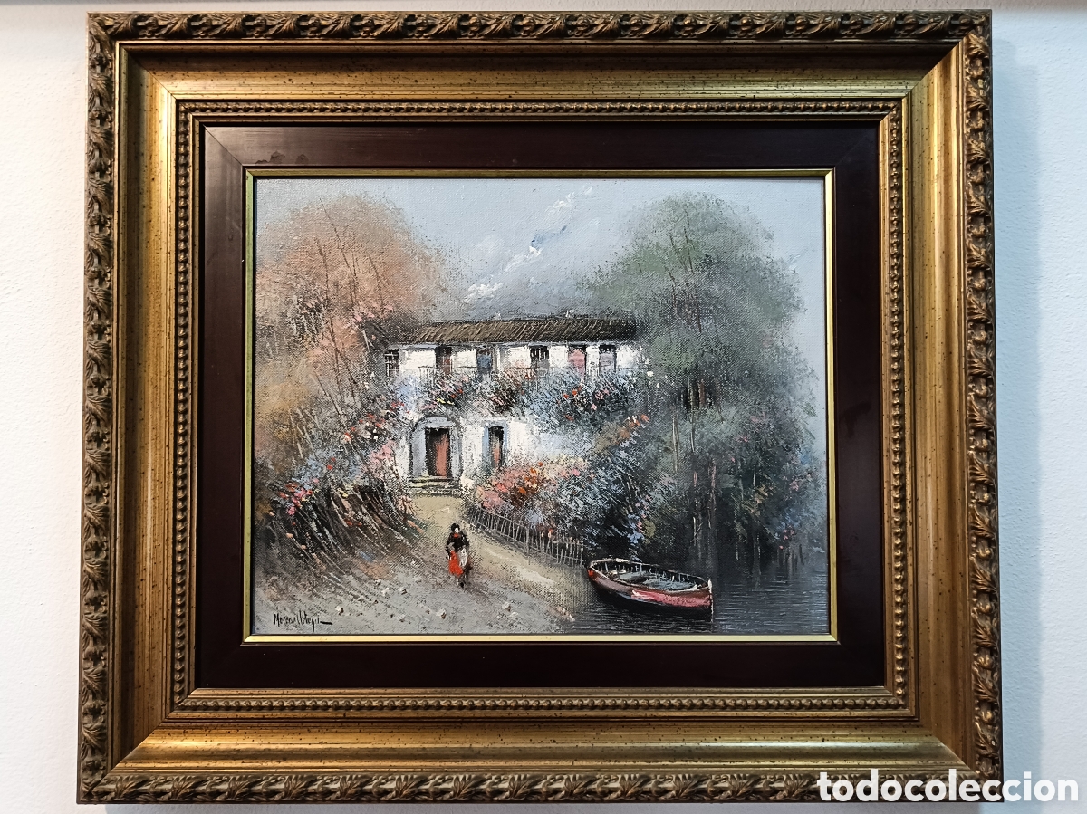 Kunst: FRANCISCO MORENO ORTEGA . MALAGA . OLEO SOBRE LIENZO MEDIDAS OBRA 41x33cm CON MARCO 63x54 cm