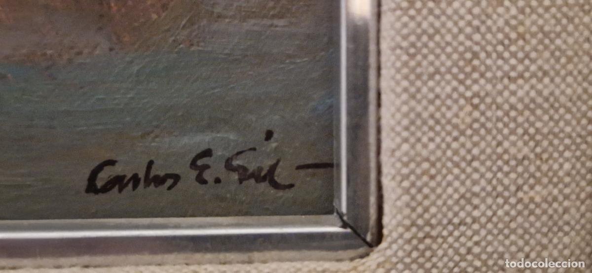 Arte: Cuadro oleo sobre tabla Carlos E Gil - Foto 4