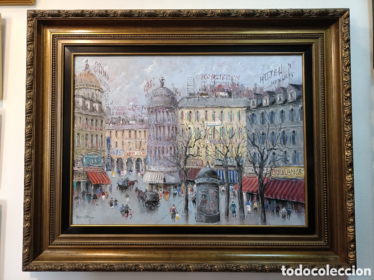 Kunst: FRANCISCO MORENO ORTEGA . MALAGA . OLEO SOBRE LIENZO MEDIDAS OBRA 73x54 cm CON MARCO 100x81 cm