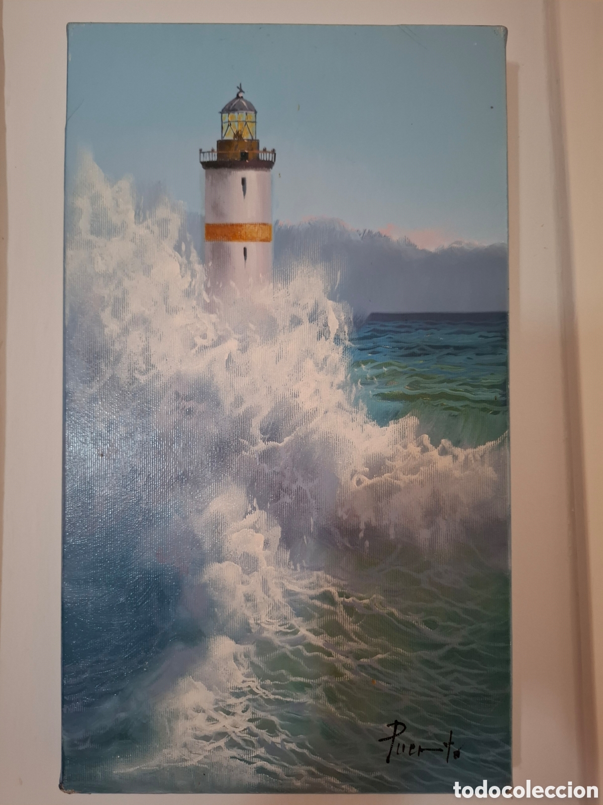 Arte: Faro pintura al oleo - Foto 1