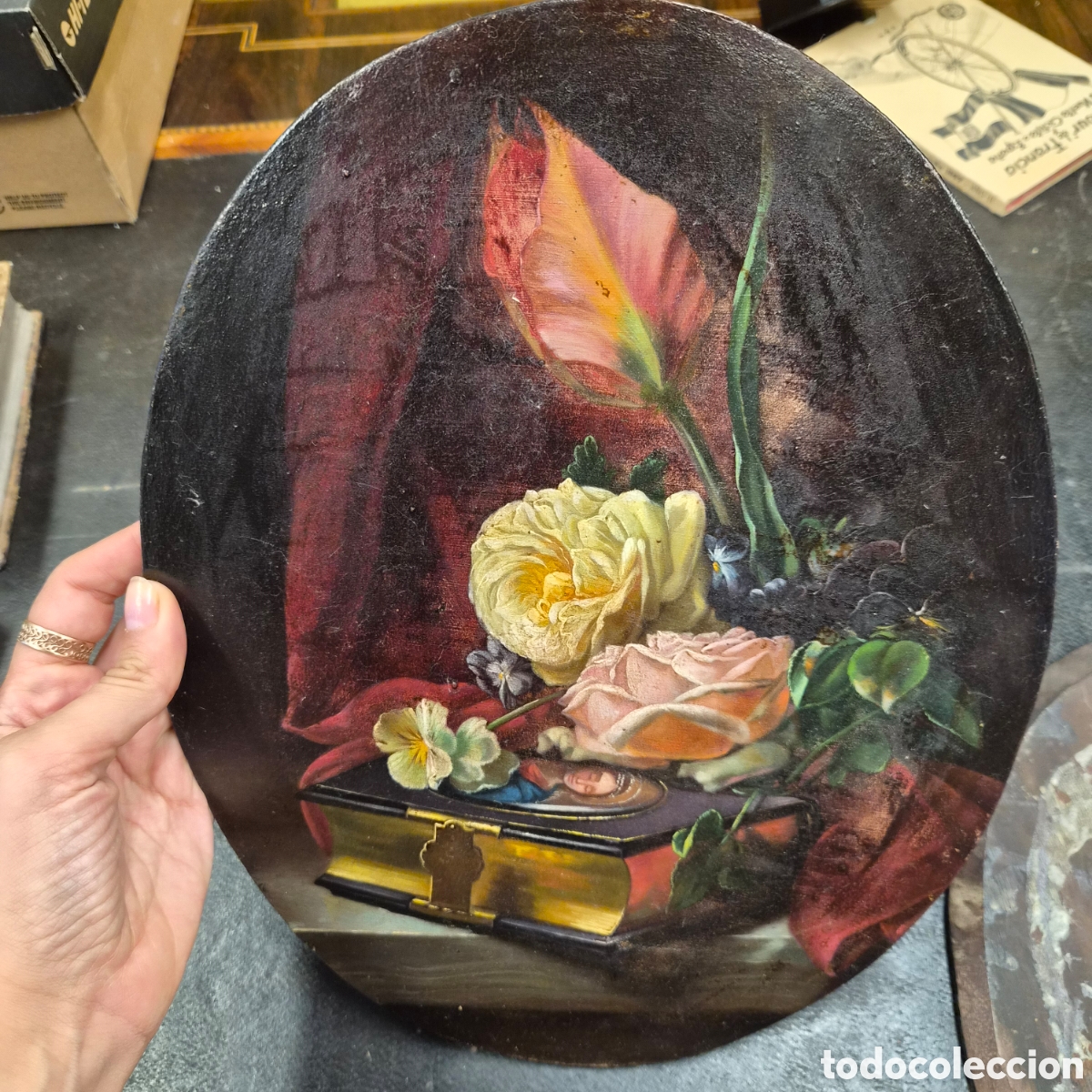 Arte: Bodegon Pareja de &oacute;leo sobre tablas - Foto 8