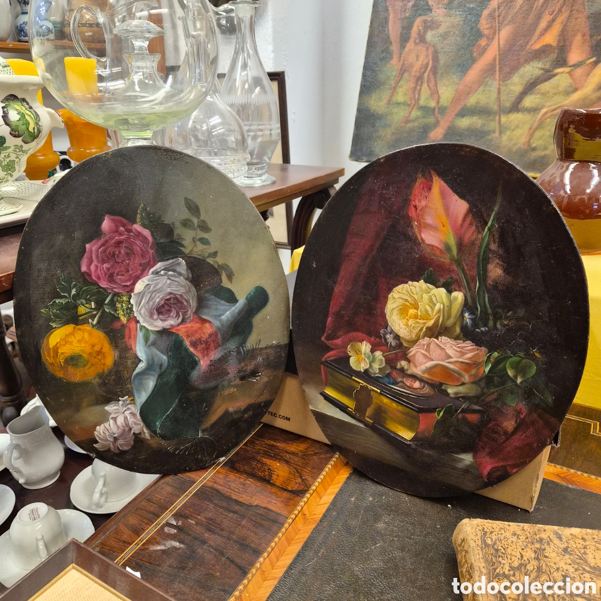 Arte: Bodegon Pareja de &oacute;leo sobre tablas - Foto 1