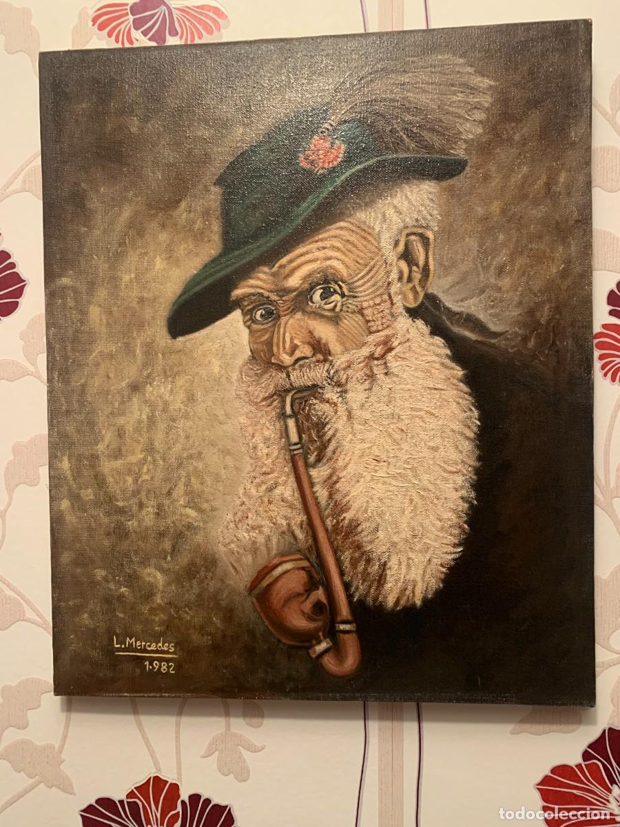 Arte: CUADRO OLEO IMPRESIONISTA &rdquo;EL VIEJO&rdquo; FDO. L. MERCEDES