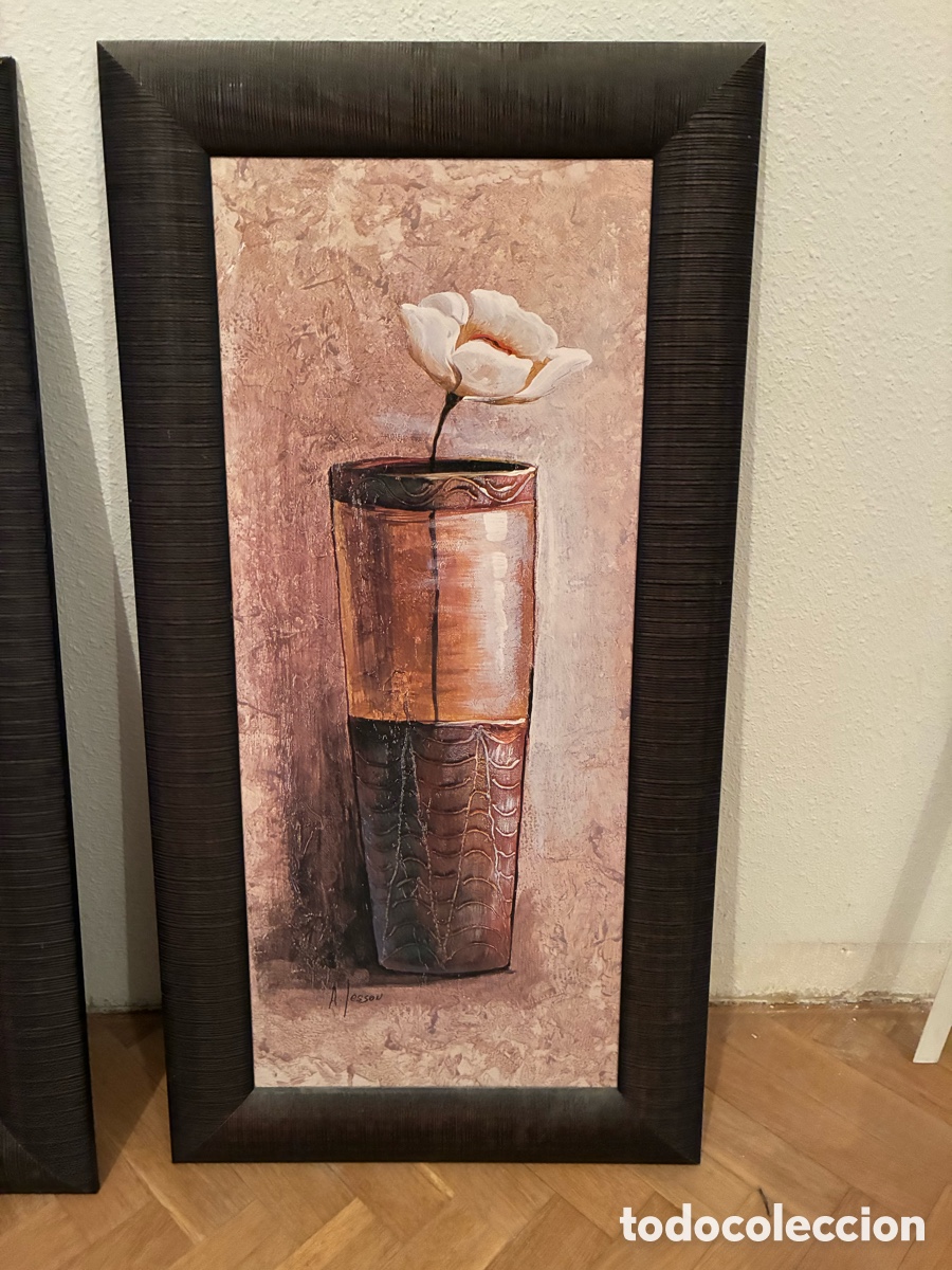 Arte: CUADROS AL &Oacute;LEO DE JARRONES DECORACI&Oacute;N - Foto 6