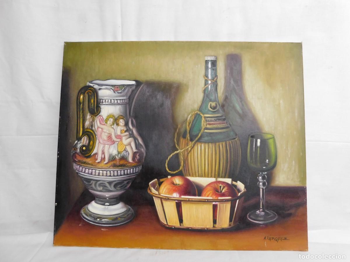 Arte: &Oacute;LEO SOBRE TELA BODEGON - A. VAZQUEZ - Foto 1