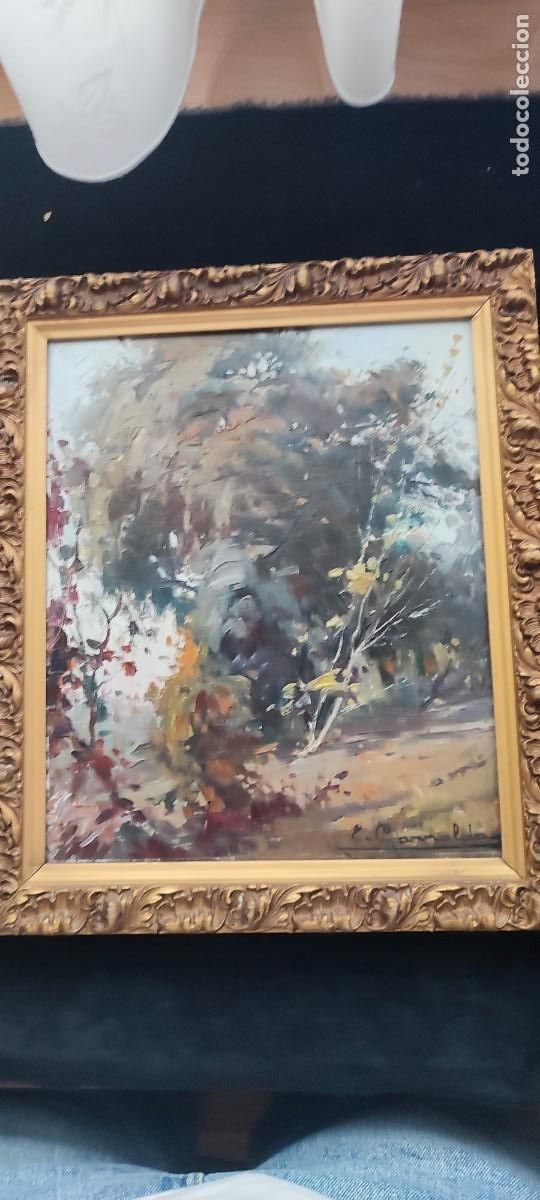Kunst: Precioso paisaje pintado al oleo sobre tabla del famoso pintor El&iacute;as Garralda, firmado