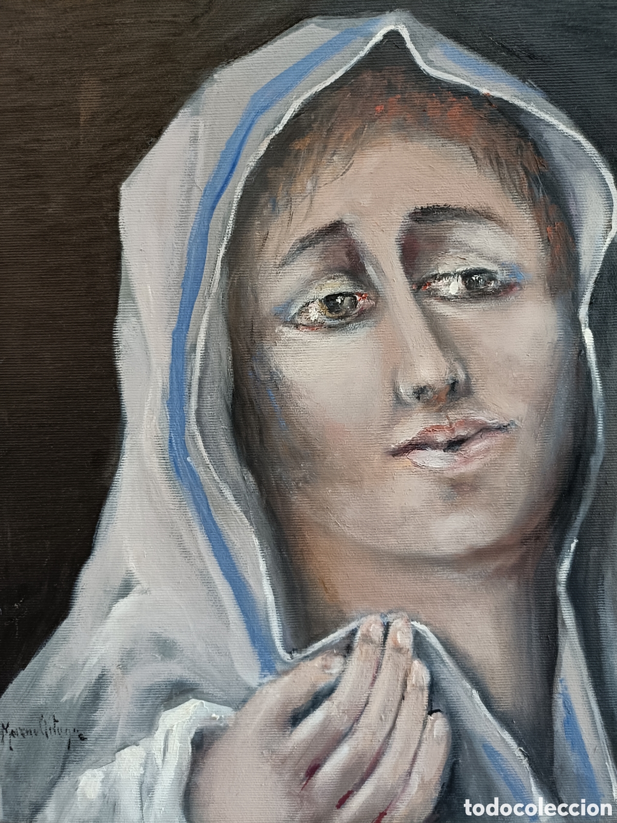 Kunst: FRANCISCO MORENO ORTEGA . MALAGA . OLEO SOBRE LIENZO MEDIDAS OBRA 41x33 cm