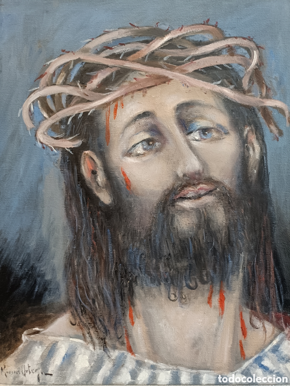 Kunst: FRANCISCO MORENO ORTEGA . MALAGA . OLEO SOBRE LIENZO MEDIDAS OBRA 41x33 cm