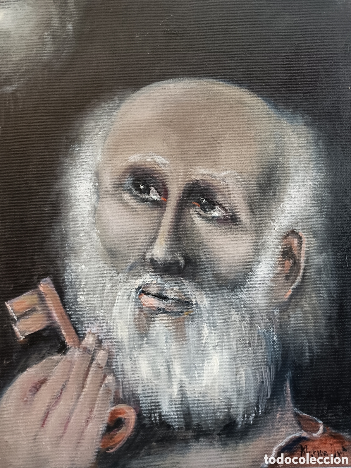 Kunst: FRANCISCO MORENO ORTEGA . MALAGA . OLEO SOBRE LIENZO MEDIDAS OBRA 41x33 cm