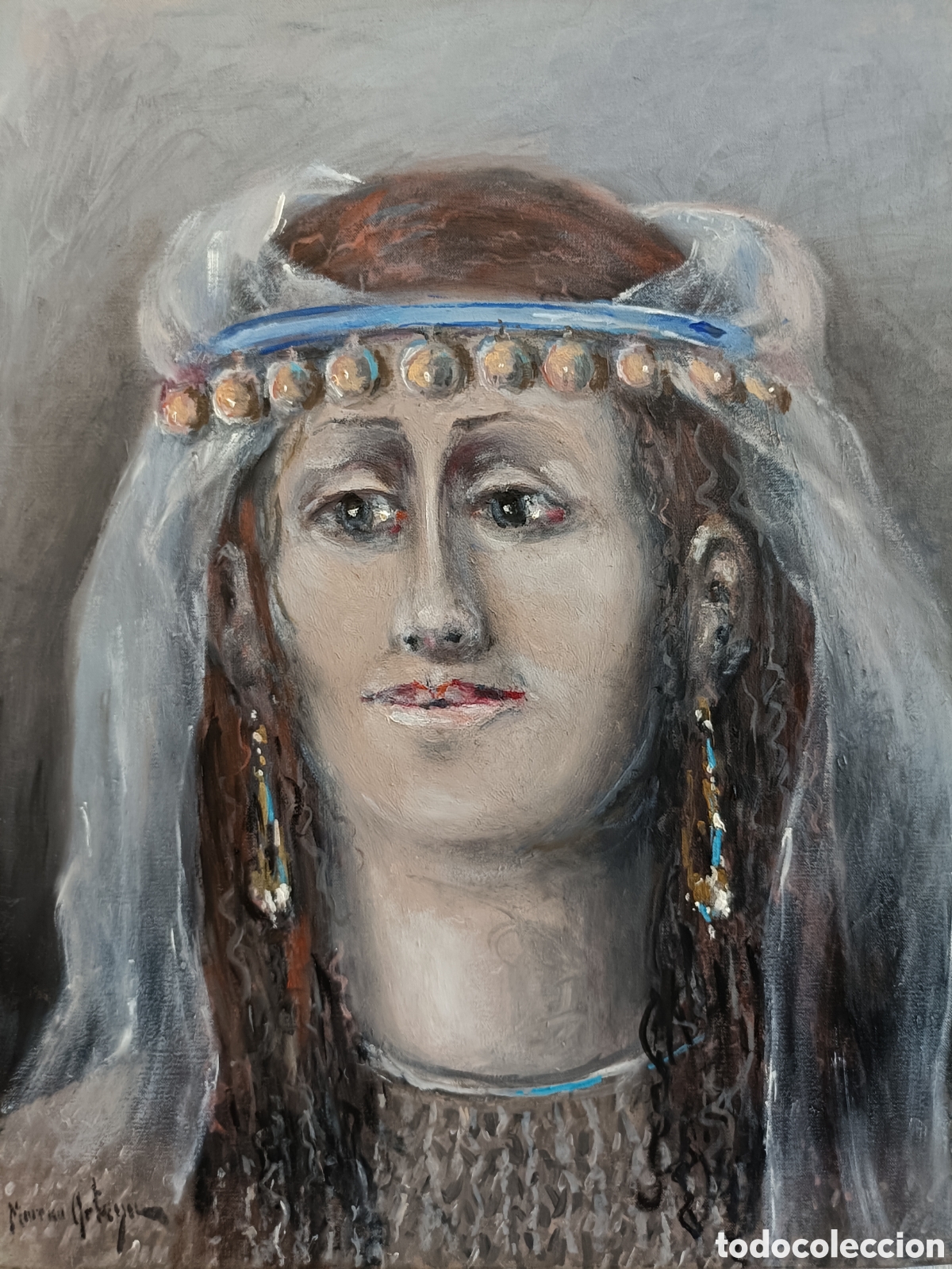Kunst: FRANCISCO MORENO ORTEGA . MALAGA . OLEO SOBRE LIENZO MEDIDAS OBRA 41x33 cm