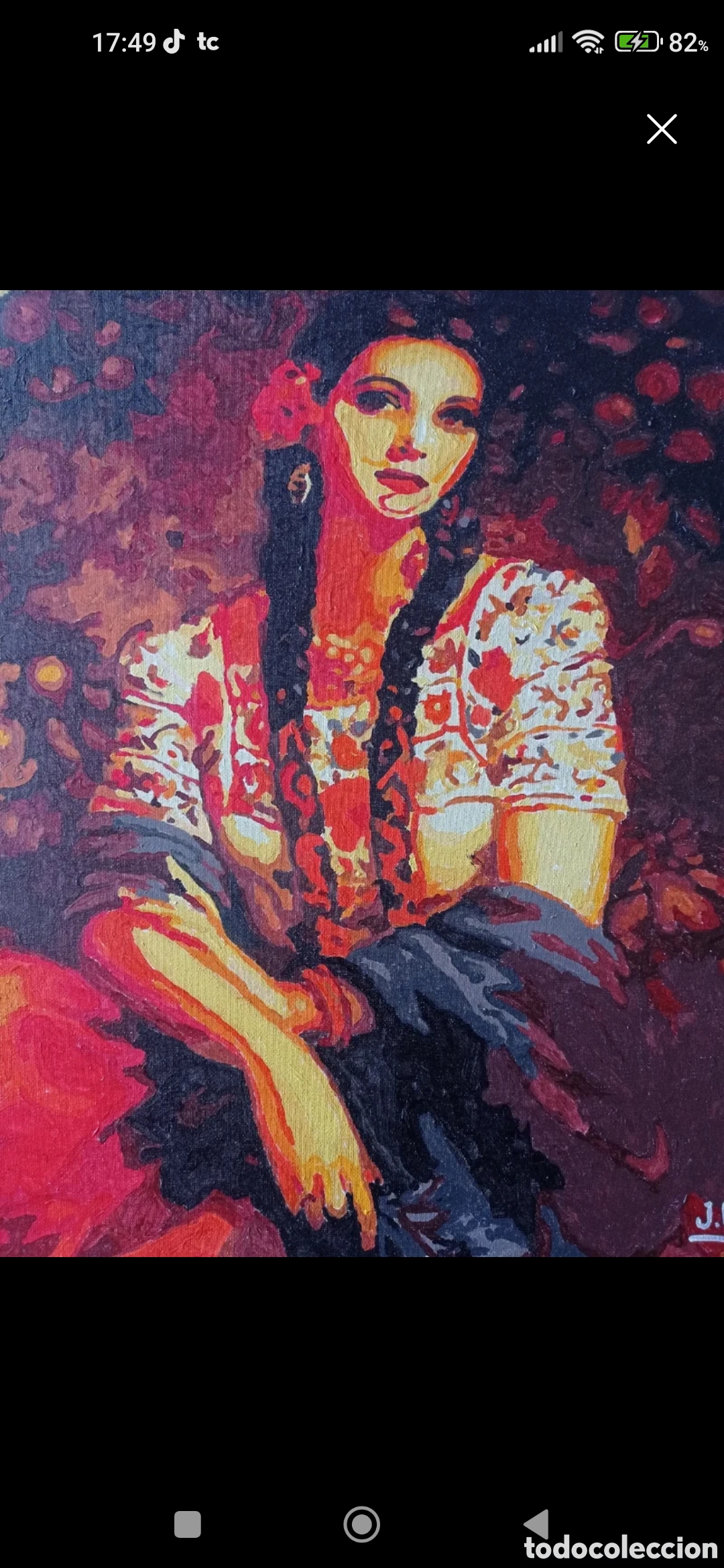 Arte: Cuadro de mujer Mexicana - Foto 1
