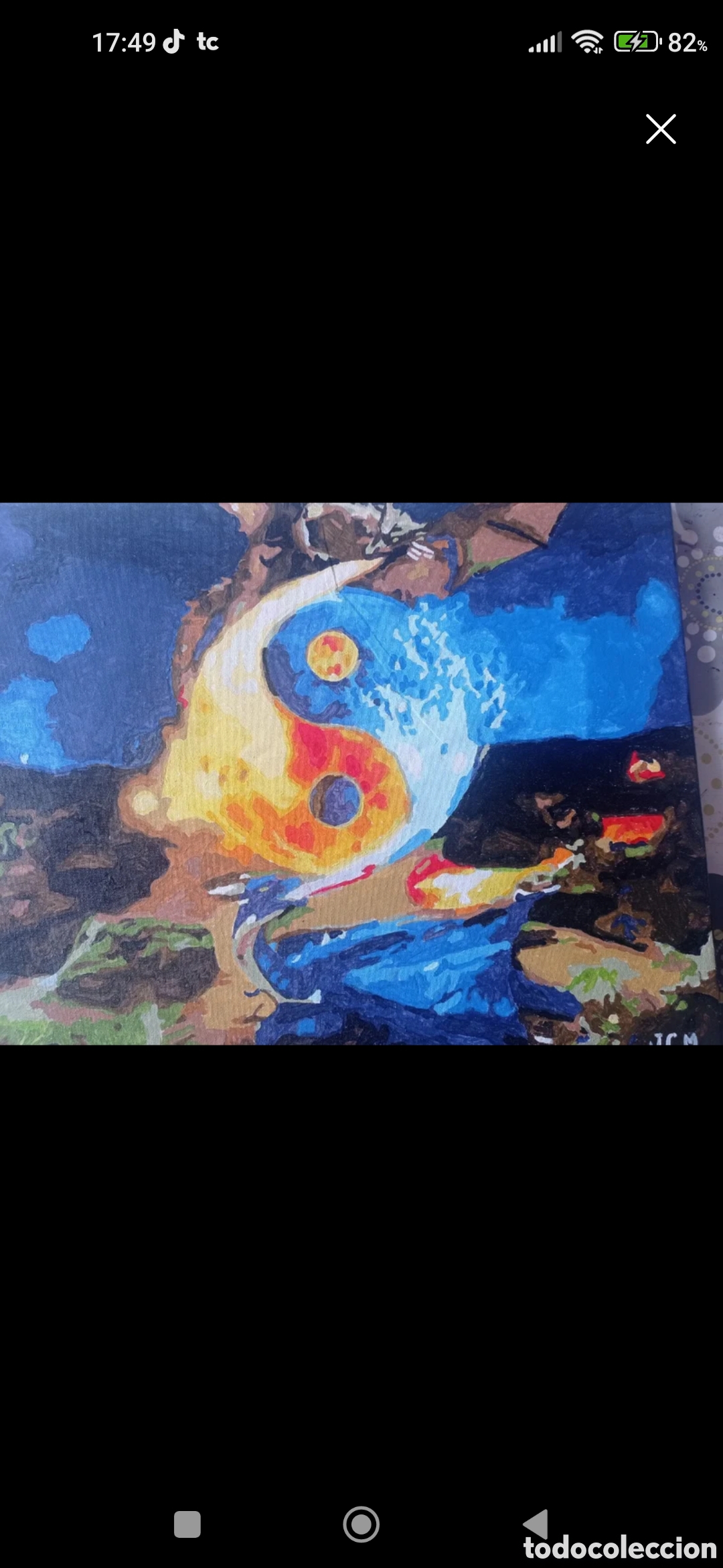 Arte: Cuadro de dragones en Yin Yan - Foto 1
