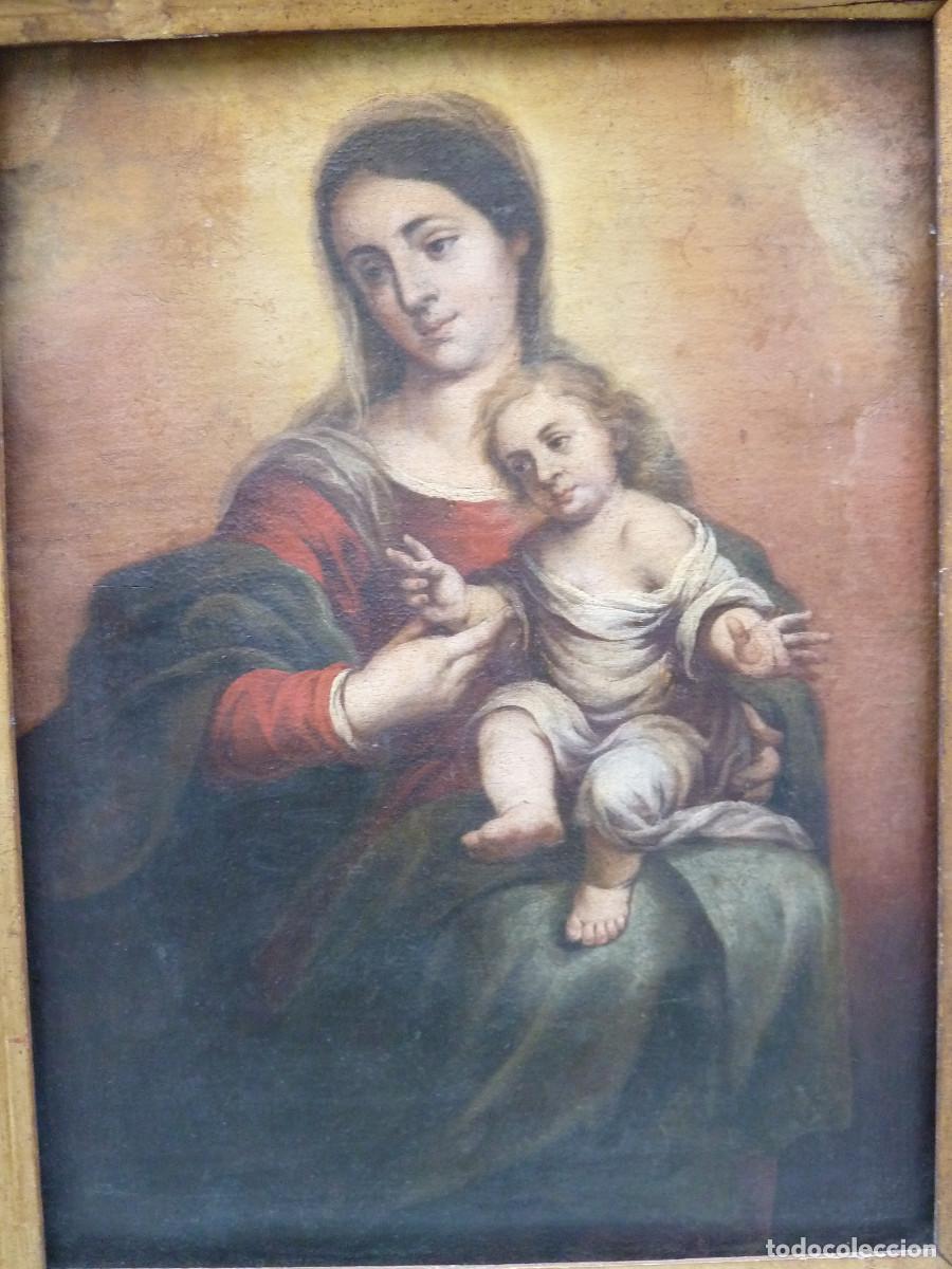 Arte: C&iacute;rculo de Murillo. Virgen con Ni&ntilde;o - Foto 5