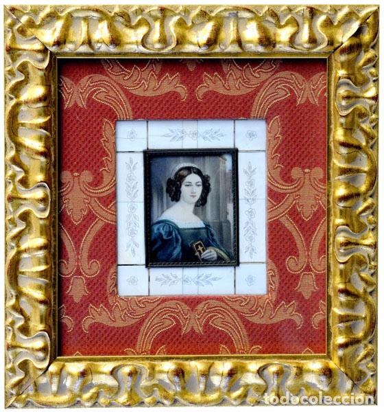 Arte: MINIATURA PINTADA SOBRE PLACA RECTANGULAR. SIGLO XIX. - Siglo XIX - Foto 1
