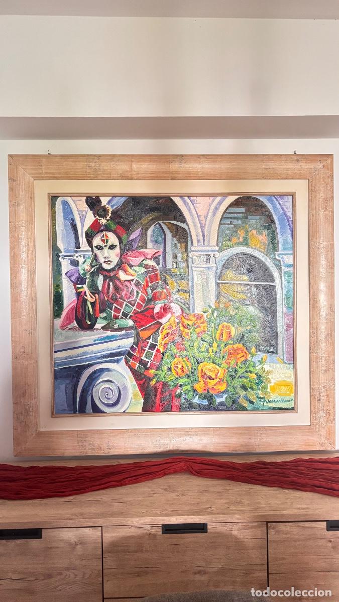 Arte: Arlequ&iacute;n con rosas amarillas - Foto 1