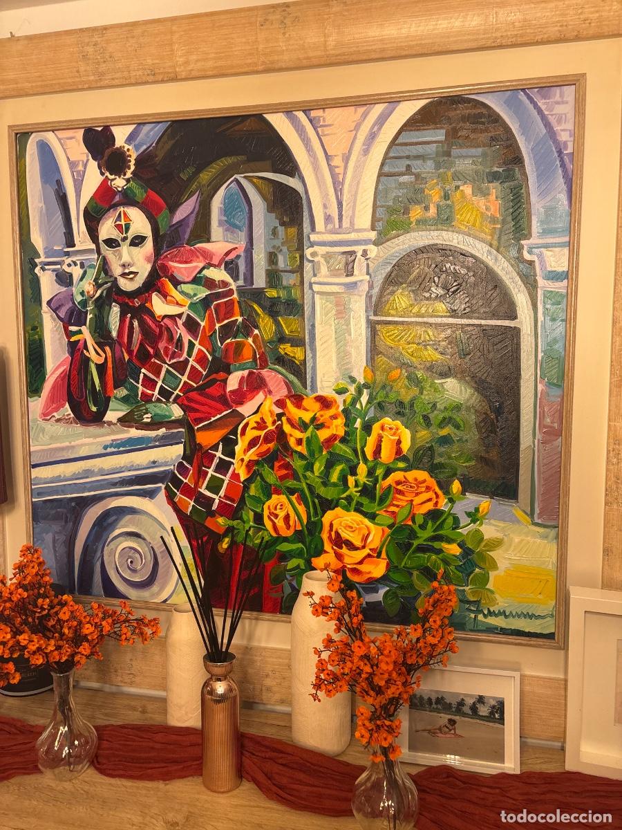 Arte: Arlequ&iacute;n con rosas amarillas - Foto 3
