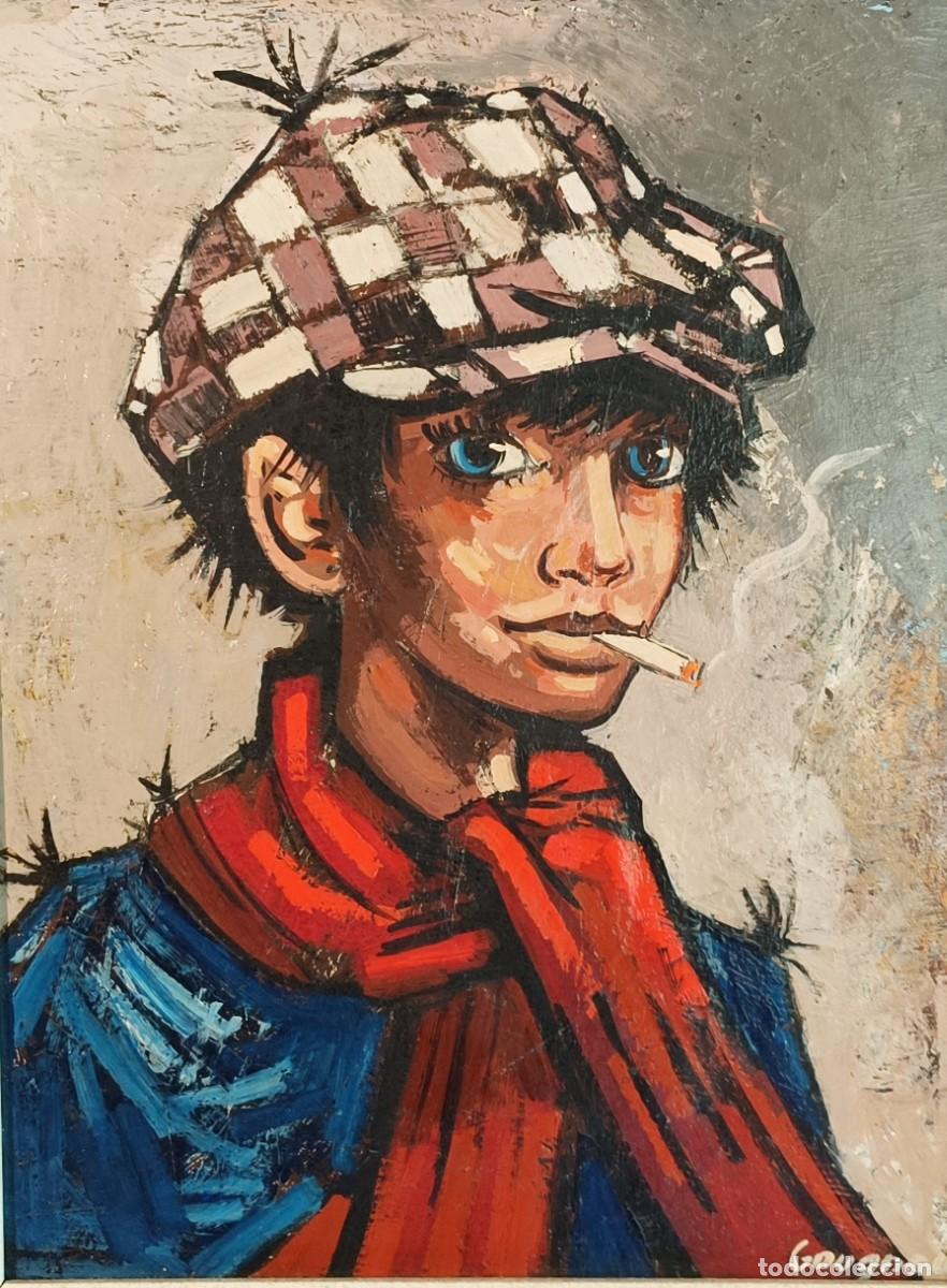 Arte: CUADRO MUCHACHO FUMANDO - Foto 1