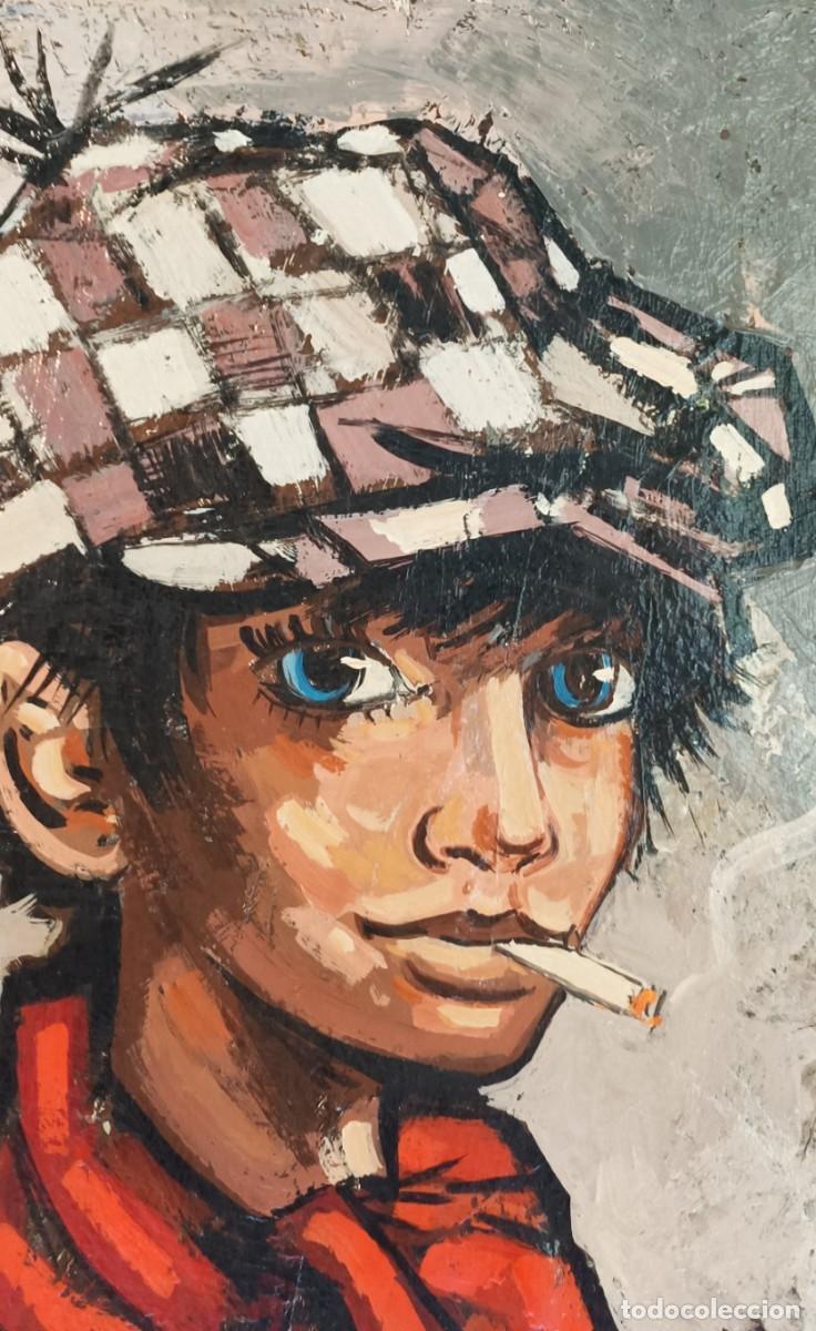 Arte: CUADRO MUCHACHO FUMANDO - Foto 3