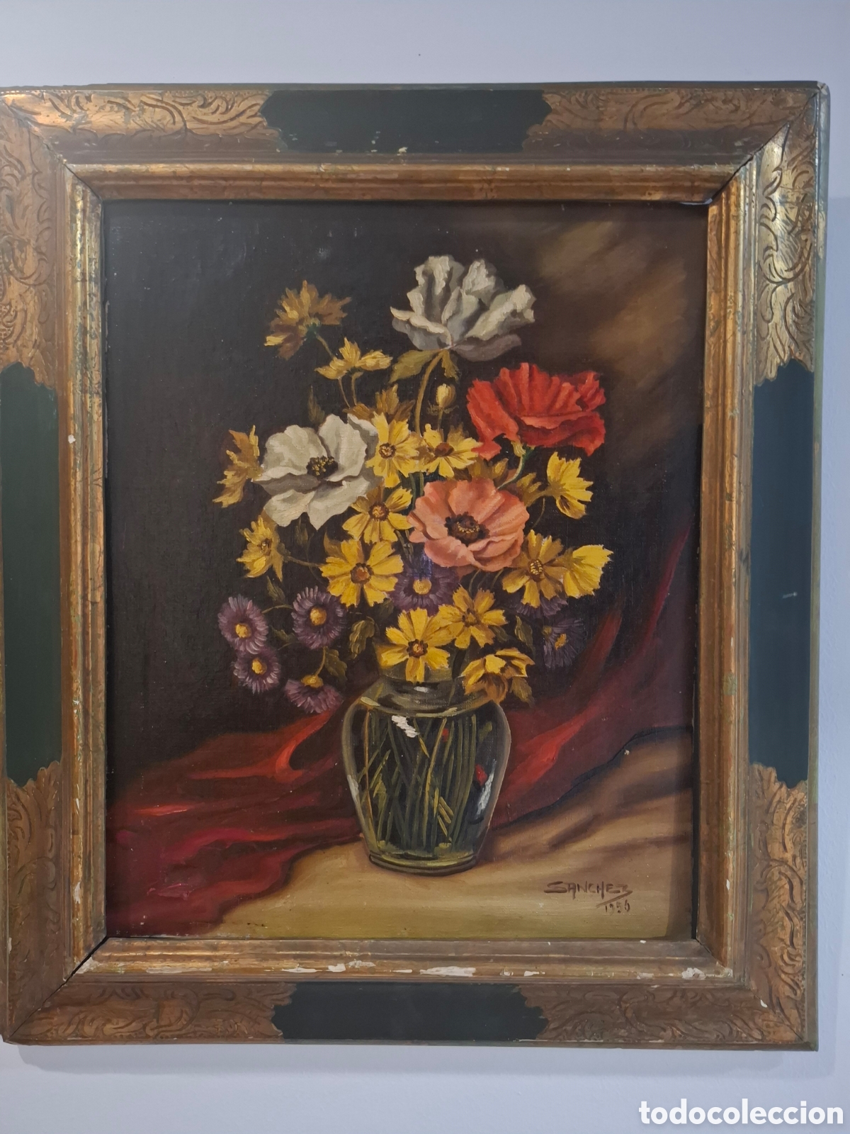 Arte: Oleo sobre lienzo flores 55x47 - Foto 2