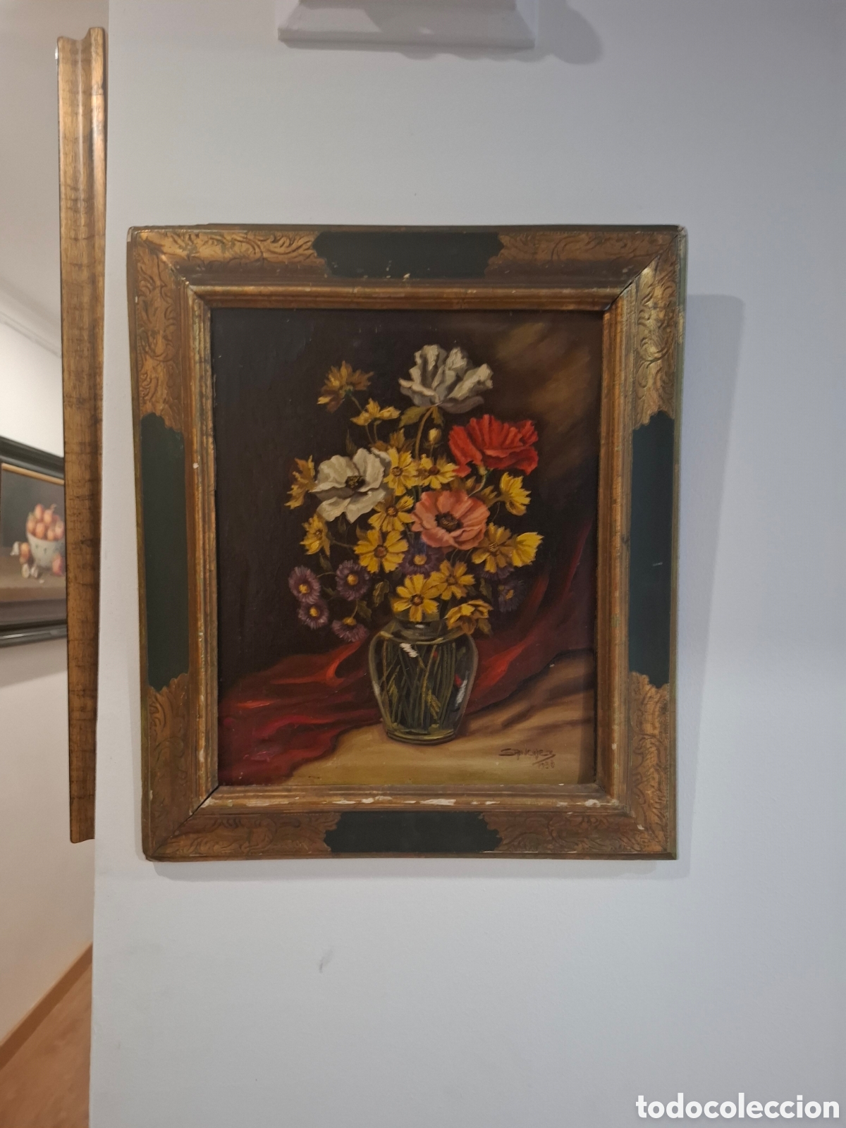 Arte: Oleo sobre lienzo flores 55x47 - Foto 1