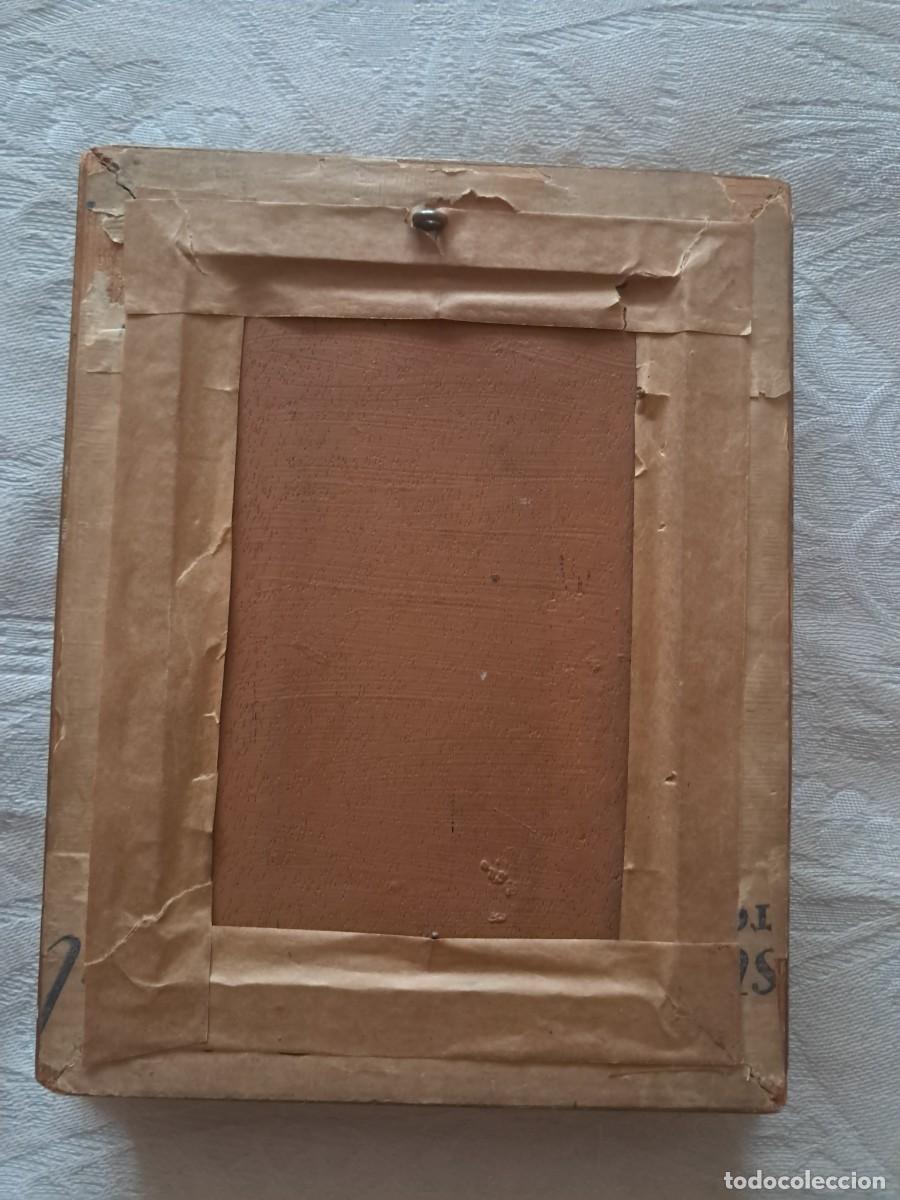 Arte: Cuadro antiguo &oacute;leo calle con arco - Foto 2