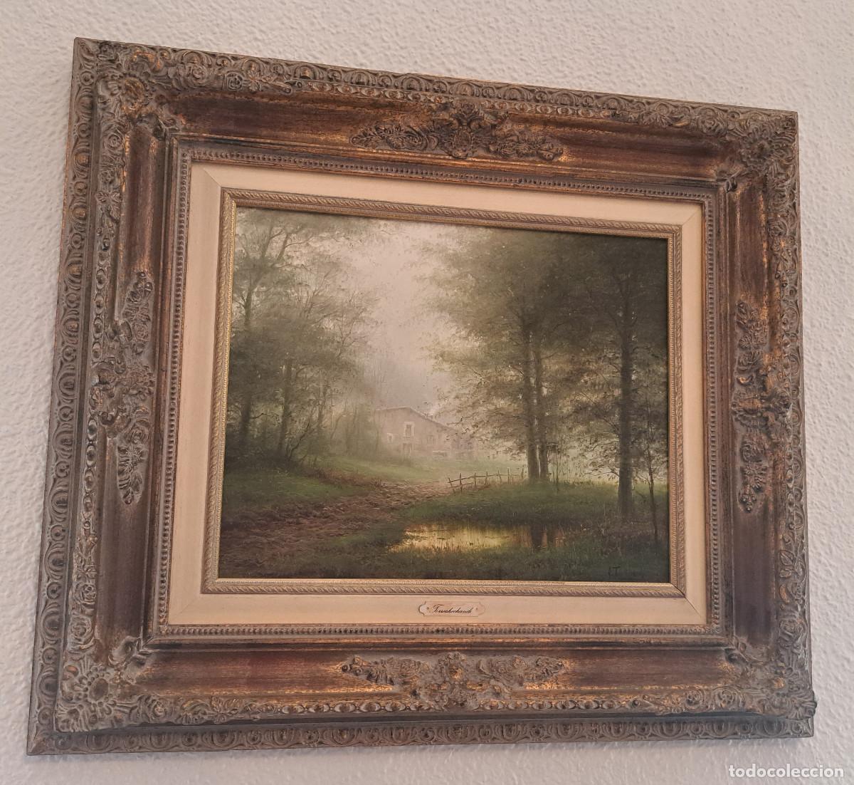 Arte: OLEO - CASER&Iacute;O EN EL BOSQUE - AMADO TORRESHECHANDI - Foto 2