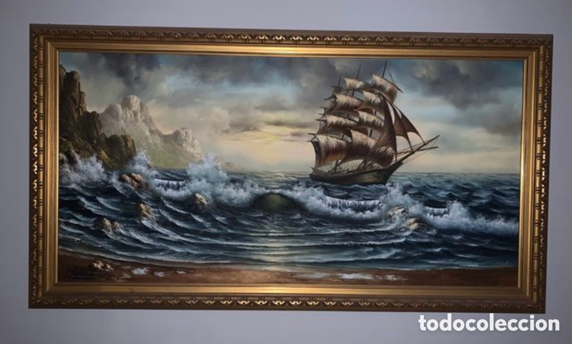 Arte: Barco en oleaje de &rdquo;Izquierdo&rdquo; - Foto 1
