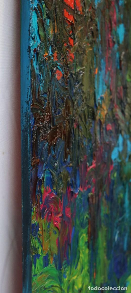 Arte: Oxidium. Paisaje. &Oacute;leo sobre madera. - Foto 2