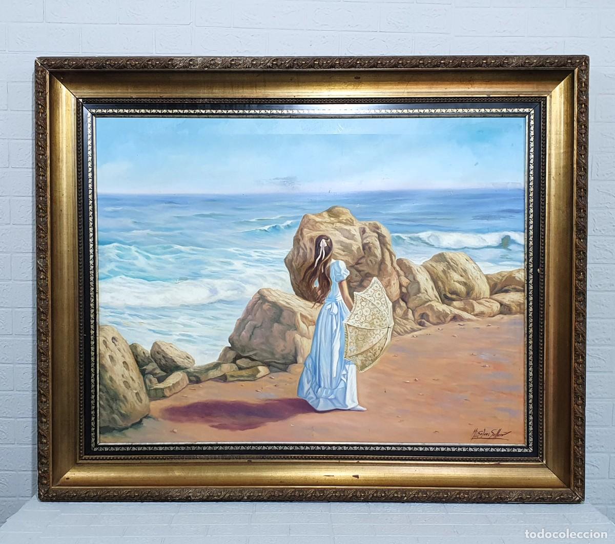 Arte: OLEO SOBRE LIENZO DE M.GALVEZ SOLLERO, &rdquo; MARINA&rdquo;